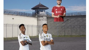 Mbappe dan Vini tak berdaya dijaga Conor Bradley. Foto: X.com