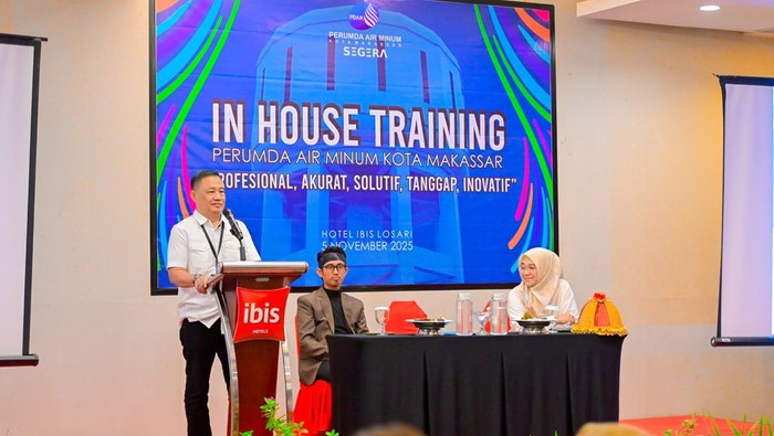 PDAM)Makassar menggelar pelatihan demi mendorong peningkatan pelayanan prima ke pelanggan. Dokumen Istimewa