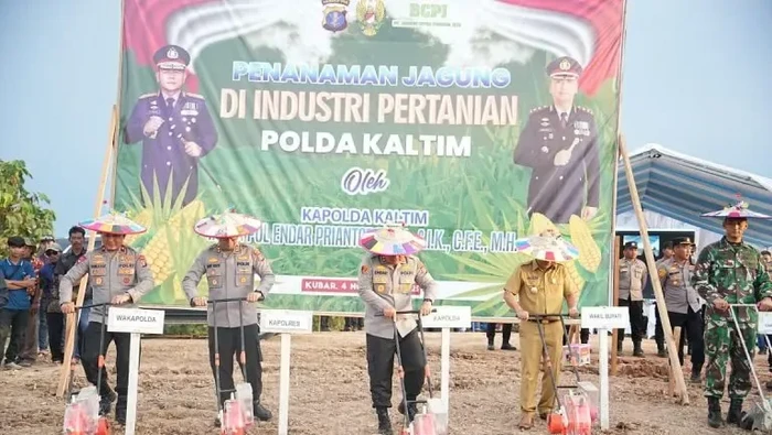 Polda Kaltim Luncurkan Industri Pertanian Jagung