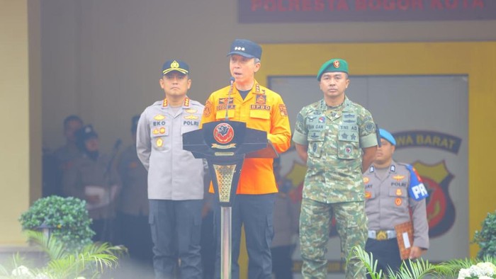 Polresta Bogor Kota menggelar Apel Siaga Tanggap Bencana Tahun 2025.