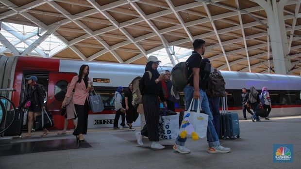 Suasana Stasiun Whoosh Halim, Jakarta, Rabu (5/11/2025). Suasana Stasiun Whoosh Halim, Jakarta, Rabu (5/11/2025). (CNBC Indonesia/Faisal Rahman)