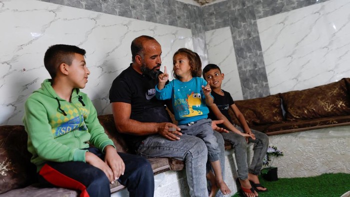 Demolished structures are seen in Khallit al-Dabe in Masafer Yatta near Hebron in the Israeli-occupied West Bank, November 4, 2025. REUTERS/Mussa Qawasma