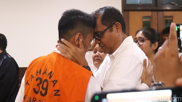 Momen vonis kasus Christiano Tarigan yang tabrak Argo di PN Sleman, Kamis (6/11/2025).