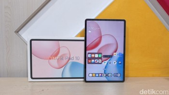 Honor Pad 10 adalah tablet terbaru dari Honor untuk pengguna yang produktif dan butuh fitur AI. Harga saat rilis adalah Rp 5.499.000. Foto: Rizqy Nur Amalia/detikINET