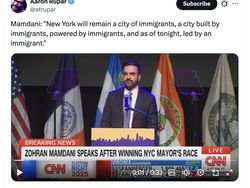 Netizen Mengelu-elukan Mamdani yang Jadi Walikota New York