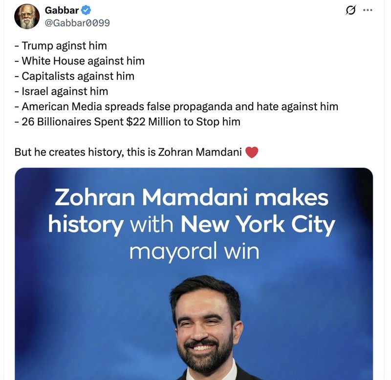 Netizen puji Mamdani