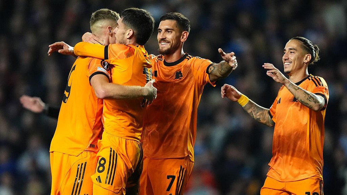 Roma menang 2-0 atas Rangers. Foto: PA Images via Getty Images/Andrew Milligan - PA Images