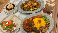 Resto ini punya dapur semi terbuka sehingga pengunjung bisa melihat langsung proses masakannya. Menu makanan yang ditawarkan beragam, dari makanan pembuka sampai dessert. Foto: detikFood