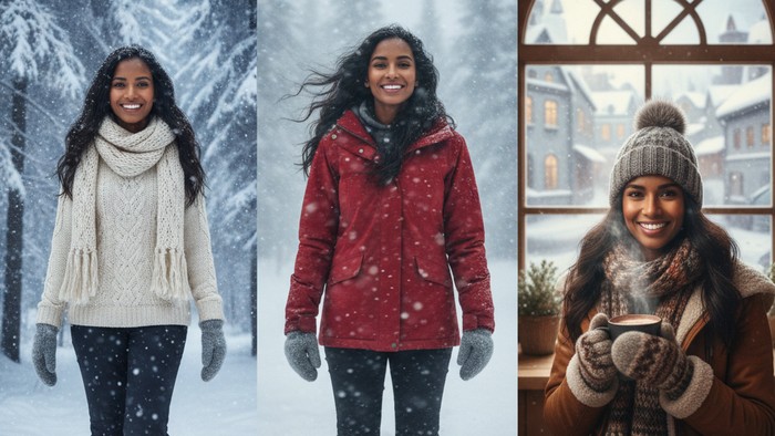 Foto Musim Salju Gemini AI