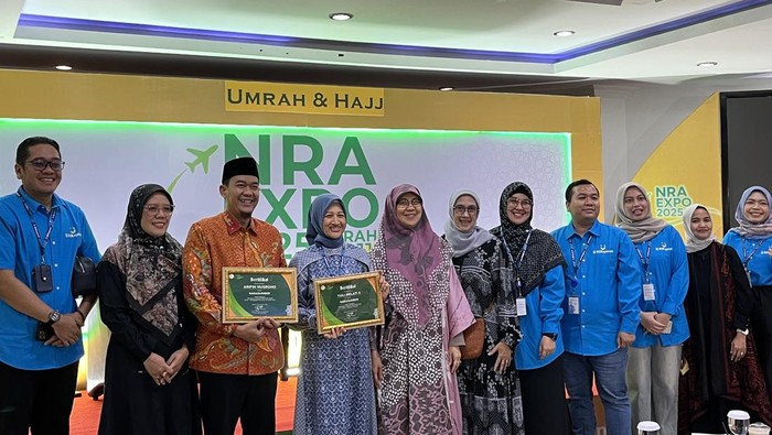 Pembukaan NRA Expo 2025 di Wisma Umrah dan Haji NRA, Mampang, Jakarta Selatan, November 2025.