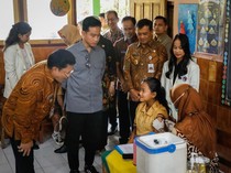 Ditinjau Ahmad Luthfi & Gibran, CKG di SDN Ledok 05 Diikuti 129 Siswa