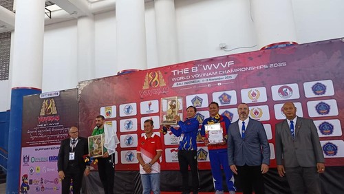 Kejuaraan Dunia Vovinam ke-8 resmi berakhir di GOR Indoor Tennis Undiksha Singaraja, Jumat (7/11/2025).