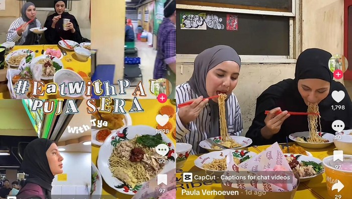 Seru! Paula Verhoeven Cobain Bakmi Piring dan Es Durian di Pujasera Blok M - Update 1