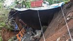 Akses Menuju Tol Cipali Terhambat Akibat Longsor di Jembatan Cikaleho Ciamis