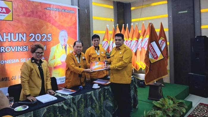 Ritas Mariyanto terpilih secara aklamasi sebagai Ketua DPD Partai Hanura Jambi