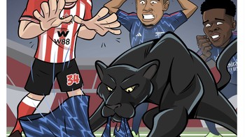 Granit Xhaka sang mantan pemain Arsenal yang kini andalan Sunderland, merusak pesta Arsenal. Foto: X.com