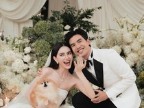 Momen Bintang Film Pee Mak, Davika Hoorne Menikah dengan Ter Chantavit