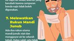 7 Hal yang Membuat Mandi Junub Tidak Sah