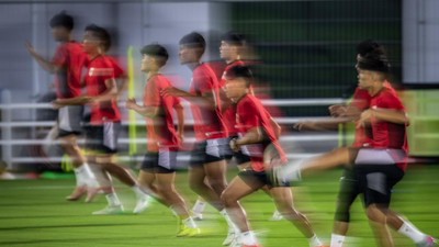 Jelang Duel Penentuan, Garuda Muda Latihan Intens di Doha