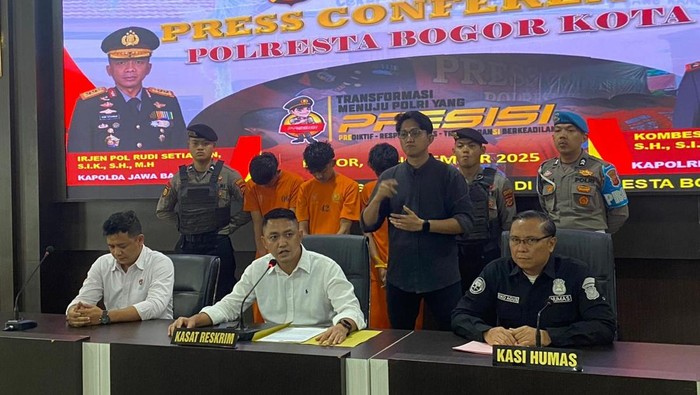Polresta Bogor Kota menangkap 4 pelaku tawuran kelompok KKG vs SJI di Kota Bogor