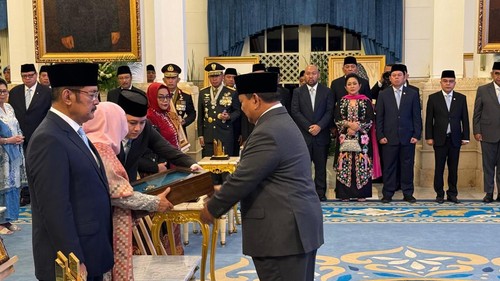 Prabowo anugerahkan gelar pahlawan nasional ke 10 tokoh, termasuk Soeharto dan Gus Dur (Eva/detikcom)