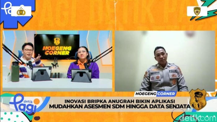 Bripka Anugrah dalam program Hoegeng Corner detikPagi