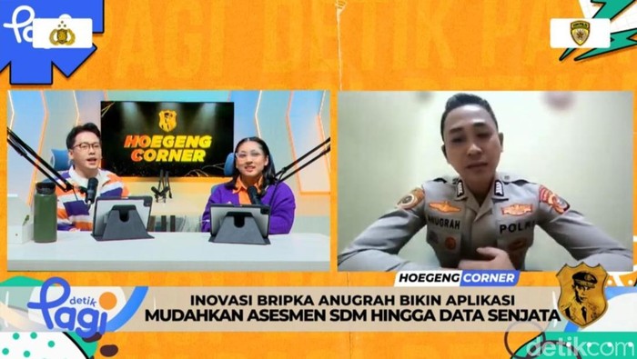 Bripka Anugrah dalam program Hoegeng Corner detikPagi