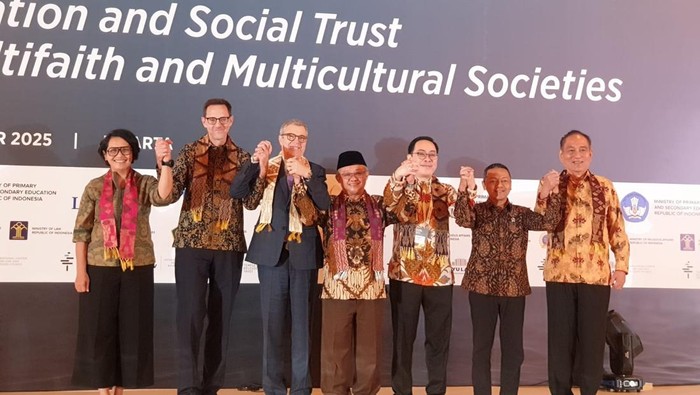 Mendikdasmen Abdul Muti buka Konferensi International Literasi Keagamaan Literasi Budaya (LKLB), Selasa (11/11/2025).