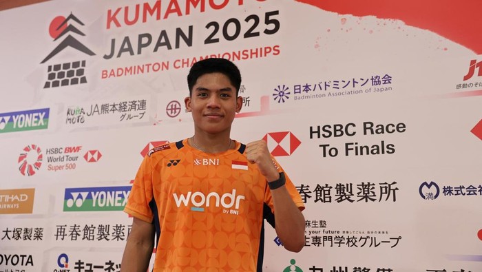 Mohammad Zaki Ubaidillah di Kumamoto Masters Japan 2025.