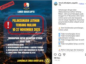 Lanud Adisutjipto Gelar Latihan Malam 2 Pekan, Jangan Terbangkan Drone