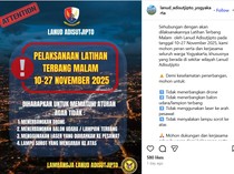 Lanud Adisutjipto Gelar Latihan Malam 2 Pekan, Jangan Terbangkan Drone
