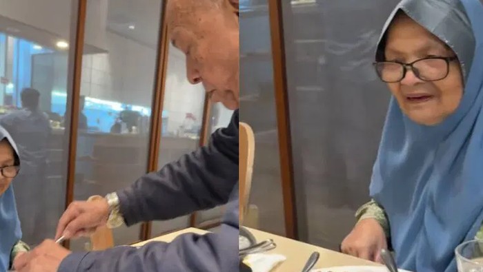 Suami Berusia 92 Tahun Ini Tetap Ambilkan Makan untuk Istri