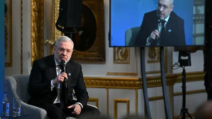 Ukraines Minister of Energy German Galushchenko attends a panel discussion at the Future of Energy Security Summit, hosted by the International Energy Agency and UK Government at Lancaster House in London, Britain April 24, 2025. JUSTIN TALLIS/Pool via REUTERS Purchase Licensing Rights