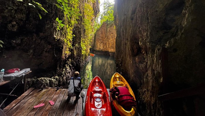 Gua Gumantung, salah satu destinasi wisata alam di Kepulauan Maratua, Berau, Kaltim yang baru populer 6 bulan terakhir (Istimewa)