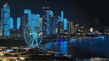 Foto pemandangan malam kota Shenzhen, China. Foto: Fyk/detikinet