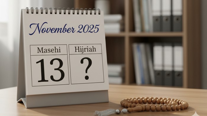 Ilustrasi kalender hijriah 13 November 2025.