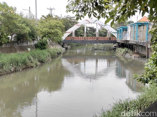Kondisi alur Tukad Mati di Kelurahan Legian, Kecamatan Kuta yang bakal dinormalisasi Pemkab Badung.