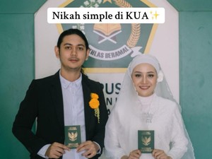 Viral Pasangan Nikah Sederhana di KUA, Pengantin Pakai Sepatu Buatan Sendiri