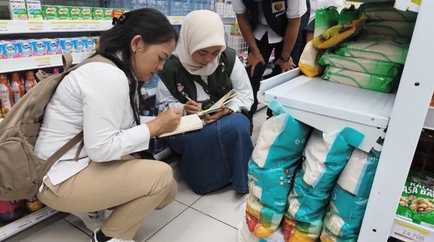 Tim analis Bapanas melakukan sidak ke sejumlah sentra perdagangan di Lamongan untuk memastikan harga beras sesuai HET.