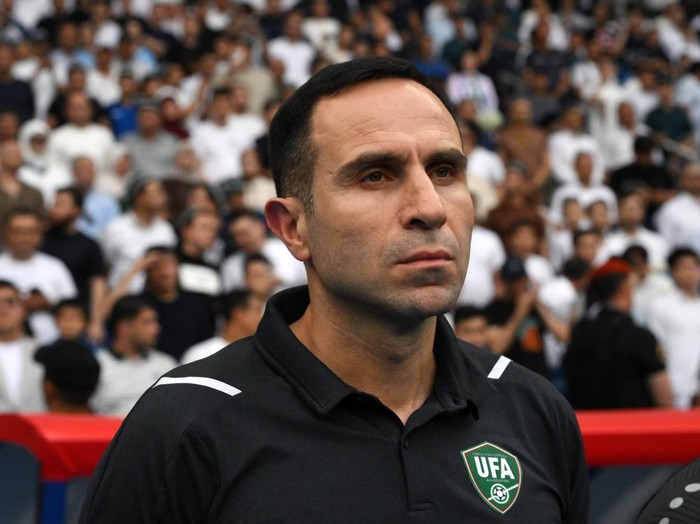 TASHKENT, UZBEKISTAN - JUNE 10: Timur Kapadze, Head Coach of Uzbekistan, looks on prior to the FIFA World Cup Qualifier match between Uzbekistan and Qatar at Milliy Stadioni on June 10, 2025 in Tashkent, Uzbekistan. (Photo by Anvar Ilyasov/Getty Images)