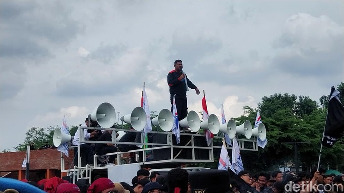 Aksi Buruh di Majalengka