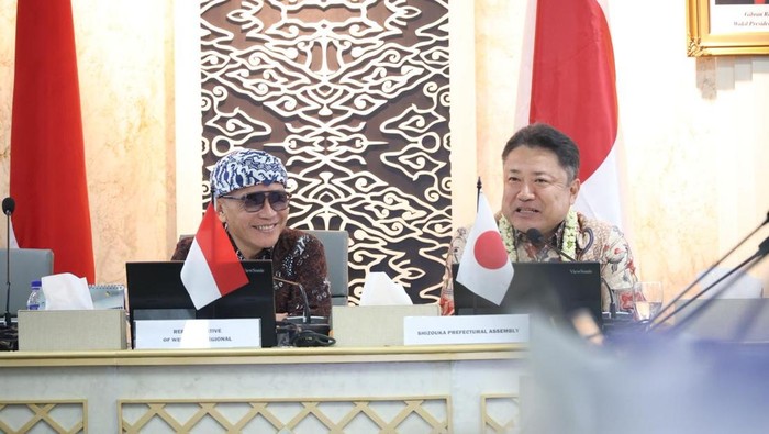 DPRD Jabar saat menggelar pertemuan dengan parlemen dari Shizouka.