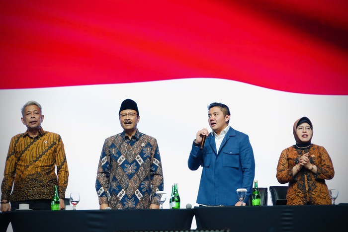 Kementerian Sosial bersama Badan Pusat Statistik (BPS) menggelar Rapat Koordinasi Nasional Data Tunggal Sosial Ekonomi Nasional (DTSEN) di Hall Kasablanka, Jakarta, Kamis (13/11/2025).