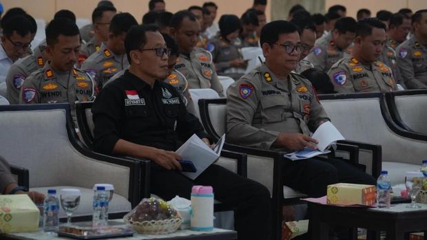 Latihan pra Operasi Zebra Candi 2025 di Gedung Borobudur Polda Jateng.