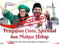 Pengajian Gus Ali Gondrong dan KH Anwar Zahid di Ponorogo Dibatalkan