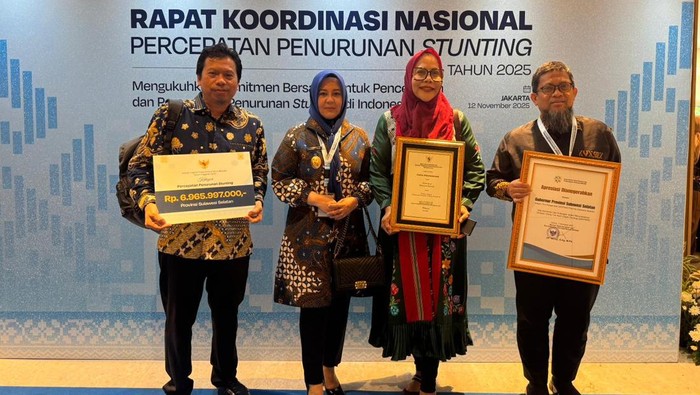 Pemprov Sulsel Raih Penghargaan Terbaik Kedua Nasional Penurunan Stunting