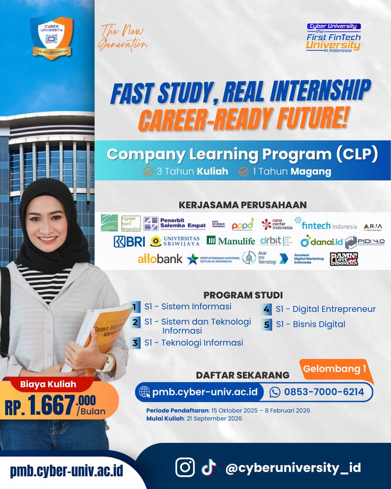 Pendaftaran Mahasiswa Baru Cyber University 2026 Pendaftaran Mahasiswa Baru Cyber University 2026