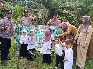 Sambut Hari Pohon, Polres Rohul Tanam Trembesi hingga Mahoni di 29 Lokasi