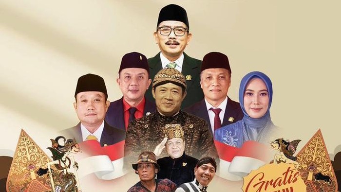 Poster perhelatan Wayang Kulit yang digelar DPRD Jatim.