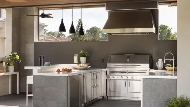 Tampilan dapur semi outdoor Tampilan dapur semi outdoor
